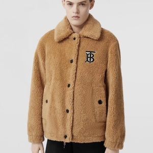 Burberry Tan Teddy Coat Jacket